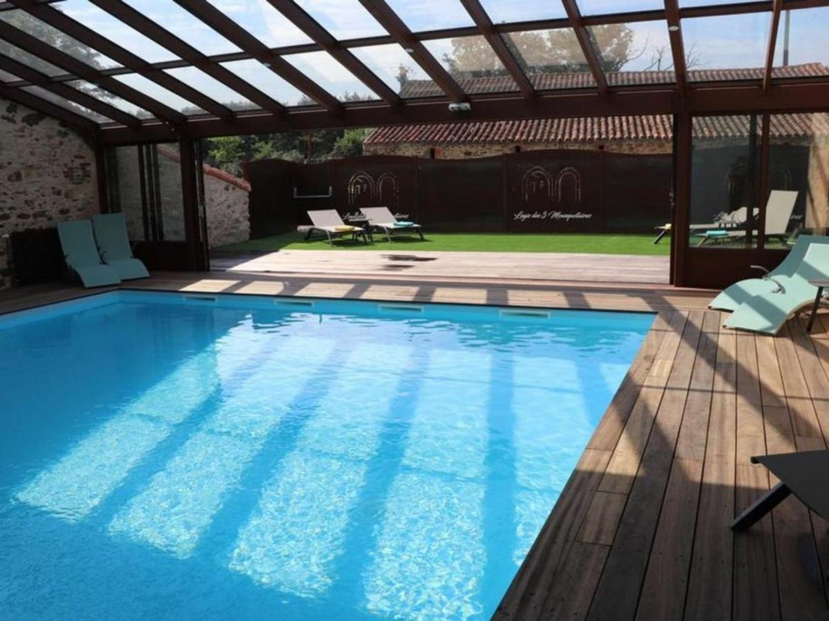 Gite 18Eme Renove Avec Piscine Couverte, Terrasse, Loisirs Et Wifi - 6 Pers. - Fr-1-426-432 Les Herbiers Exteriör bild